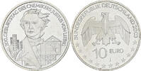 Deutschland 10 Euro Justus von Liebig, Hamburg, Silber, UNZ, KM:222 -