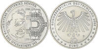 Deutschland 10 Euro Gottfried Semper, Karlsruhe, Silber, UNZ, KM:227 -