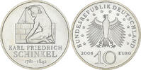 Deutschland 10 Euro Karl Friedrich Schinkel, Stuttgart, Silber, UNZ -