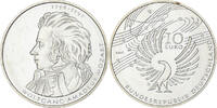 Deutschland 10 Euro Wolfgang Amadeus Mozart, Munich, Silber, UNZ, KM:248 -