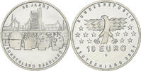 Deutschland 10 Euro 50th Anniversary, Saarland, Munich, Silber, UNZ -