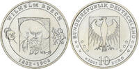 Deutschland 10 Euro Wilhelm Busch, Munich, Silber, UNZ, KM:265 -
