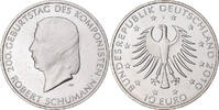 Deutschland 10 Euro Robert Schumann, Hambourg, Silber, UNZ, KM:288 -