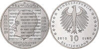 Deutschland 10 Euro Konrad Zuse, Karlsruhe, Silber, UNZ, KM:289 -