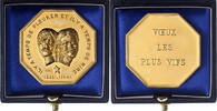Frankreich Medaille Vœux les plus Vifs, MDP, Gilt Bronze, VZ -