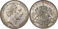 Kingdom of Bavaria 2 Gulden Maximilian II, Munich, Silber, UNZ, KM:828 -