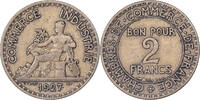 Frankreich 2 Francs Chambre de commerce, Paris, Cupro-Aluminium, S+ -