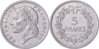 Frankreich 5 Francs Lavrillier, Paris, Nickel, VZ, Gadoury:760 -