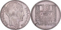 10 Francs 1937 Paris Frankreich Turin, Paris, Silber, SS, Gadoury:801 SS