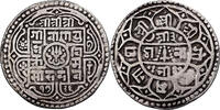 Nepal 1 Mohar Girvan Yuddha Vikrama, Silber, SS, KM:529 -
