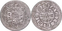 Nepal 1 Mohar Prithvi Bir Bikram, Silber, SS, KM:651 -