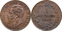 Italien 1 Centesimo Vittorio Emanuele II, Milan, Bronze, VZ, KM:1.1 -