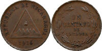 Nicaragua 1 Centavo Heaton, Bronze, SS+, KM:11 -