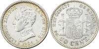 Spanien 50 Centimos Alfonso XIII, Madrid, Silber, UNZ, KM:723 -