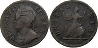 United Kingdom Farthing George II, London, Kupfer, S, KM:581.2 -