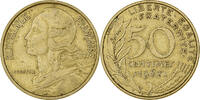 Frankreich 50 Centimes Marianne, Paris, Aluminum-Bronze, SS, Gadoury:427 -