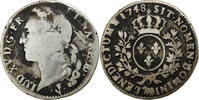 Frankreich 1/2 Ecu de Béarn au bandeau Louis XV, Pau, Silber, S -