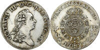 Schweden 1/3 Riksdaler Gustaf III, Silber, SS, KM:516 -