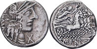 Denarius Fannia, Rome, Silber, SS, Crawford:275/1 -