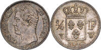 Frankreich 1/4 Franc Charles X, Lille, Silber, VZ, Gadoury:353 -