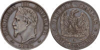 Frankreich 5 Centimes Napoleon III, Paris, Bronze, VZ, Gadoury:155 -