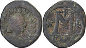Follis Justinian I, Antioch, Bronze, S -