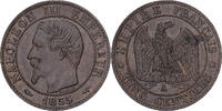 Frankreich 5 Centimes Napoleon III, Paris, chien, Bronze, UNZ -