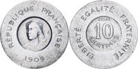 Frankreich 10 Centimes François Rude, Paris, Specimen, Aluminium, UNZ -