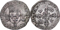 Frankreich Douzain aux croissants Henri II, Rouen, Billon, SS -