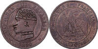 Frankreich 10 Centimes Napoleon III, Strasbourg, Satirique, Bronze, S -