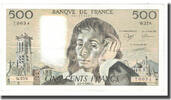 Frankreich 500 Francs Pascal, 1988-05-05, SS+, Fayette:71.39, KM:156g -