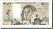 Frankreich 500 Francs 1988-05-05, SS, Fayette:71.39, KM:156g -