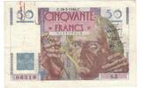 Frankreich 50 Francs Le Verrier, 1946-03-28, SS+, Fayette:20.2, KM:127a -