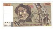 Frankreich 100 Francs Delacroix, SS+, Fayette:68.2, KM:154a -