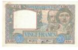Frankreich 20 Francs Science et Travail, B.1383, SS+, Fayette:12.9 -