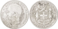 Griechenland 2 Drachmai 1873 A Münze, George I, Paris, S, Silber, KM:39