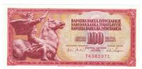Jugoslawien 100 Dinara Geldschein, 1965-08-01, KM:80a, UNZ -