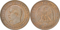 Frankreich 10 Centimes Münze, Napoleon III, Napoléon III, Paris, VZ -