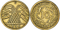 Deutschland, Weimarer Republik 10 Reichspfennig Münze -