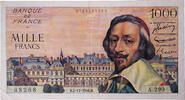 Frankreich 1000 Francs Richelieu, A.290, SS, Fayette:42.23, KM:134a -