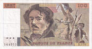 Frankreich 100 Francs Delacroix, X.170, SS, Fayette:69bis.3a1 -