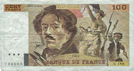 Frankreich 100 Francs Delacroix, N.188, SS, Fayette:69bis.2e1 -