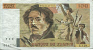 Frankreich 100 Francs Delacroix, X.129, SS, Fayette:69.12 -