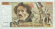 Frankreich 100 Francs Delacroix, F.181, SS, Fayette:69bis.3b.1 -