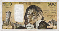 Frankreich 500 Francs Pascal, G.5, S+, Fayette:71.1 -