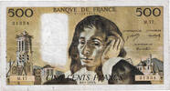 Frankreich 500 Francs Pascal, M.17, S+, Fayette:71.5 -