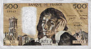 Frankreich 500 Francs Pascal, T.34, SS, Fayette:71.10 -