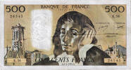 Frankreich 500 Francs Pascal, K.56, SS, Fayette:71.14 -