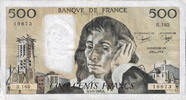 Frankreich 500 Francs Pascal, R.163, SS, Fayette:71.27 -