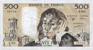 Frankreich 500 Francs Pascal, Q.293, SS+, Fayette:71.40 -